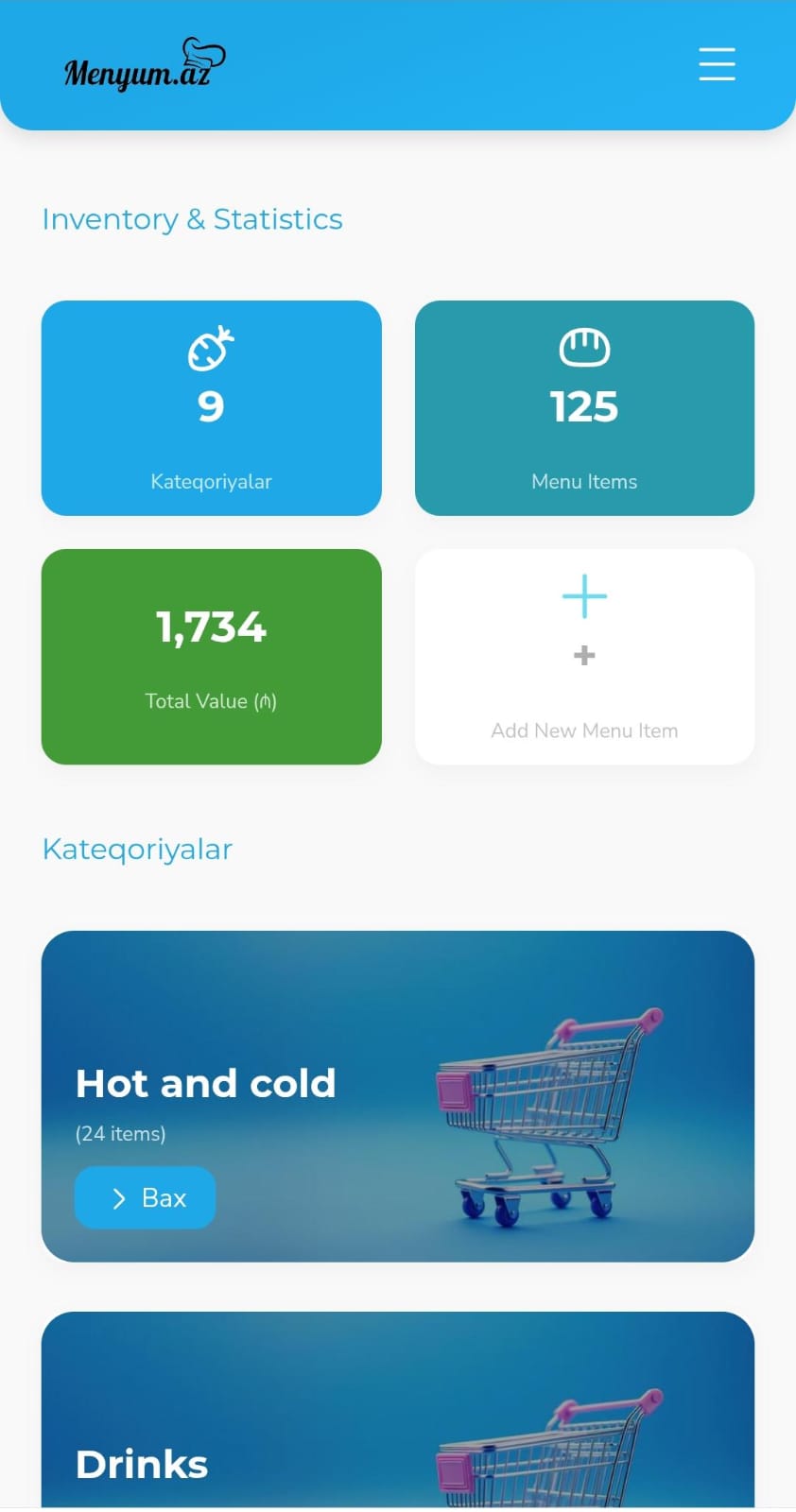 Restoran və kafelər üçün bulud əsaslı POS sistemi və satış hesabatları